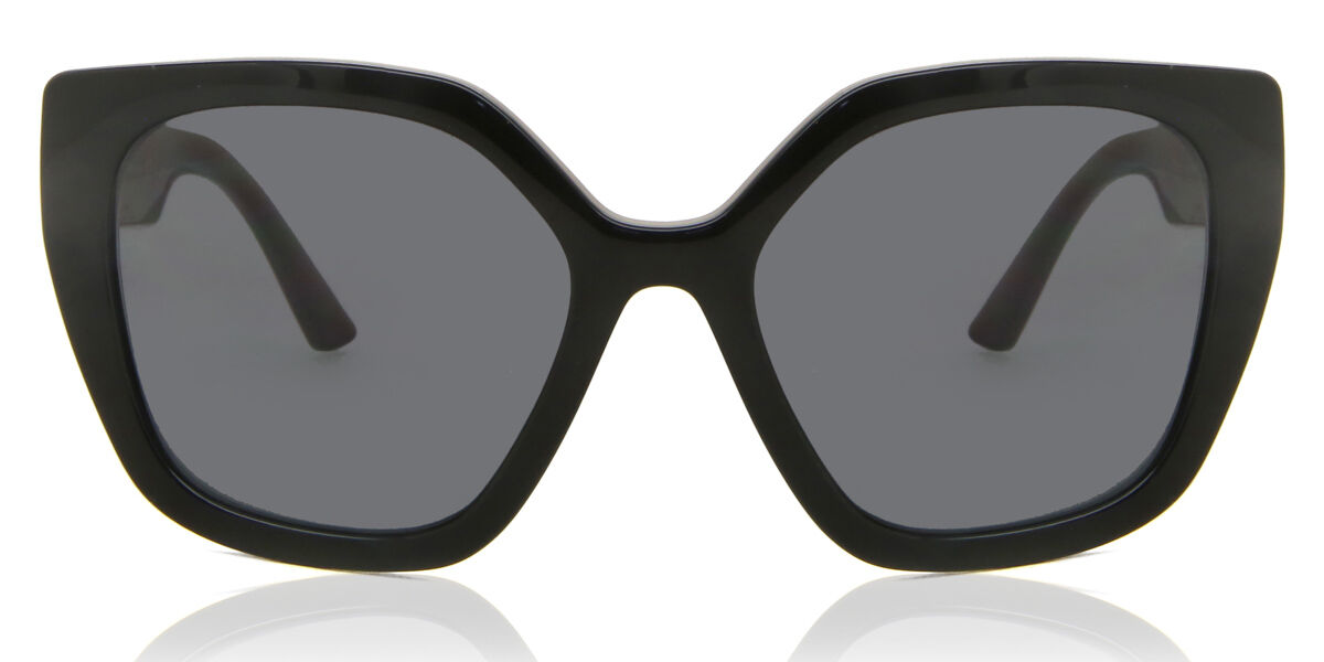 Prada PR 24XS Polarized 1AB5Z1 Cat Eye Black Sunglasses