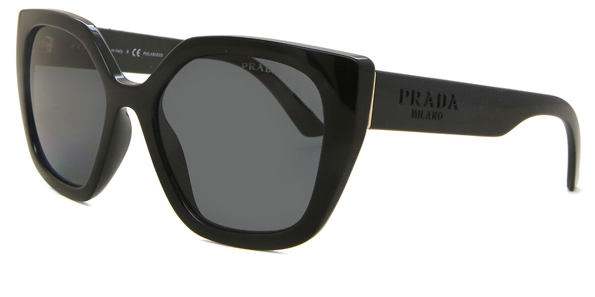 Prada PR 24XS Polarized 1AB5Z1 Cat Eye Black Sunglasses