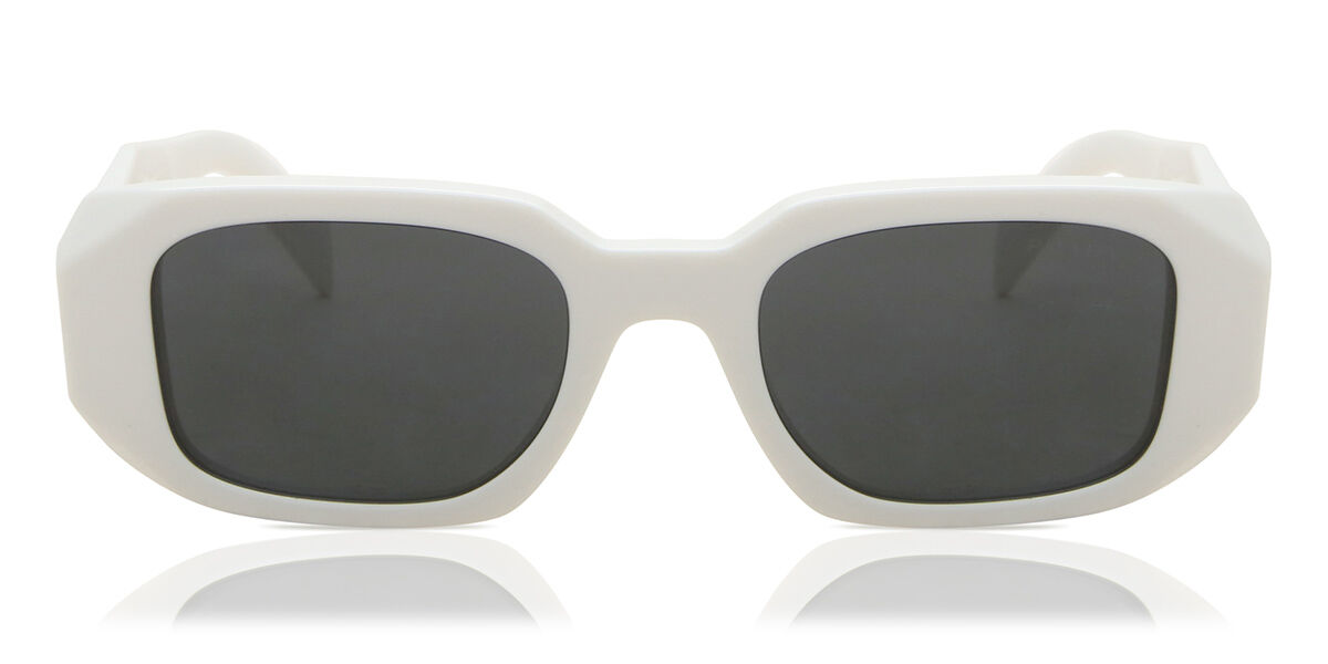 PRADA Symbol サングラス　ホワイト　PR17WS 1425S0 Prada PR 17WS Symbole 1425S0 Rectangle Talc White Sunglasses