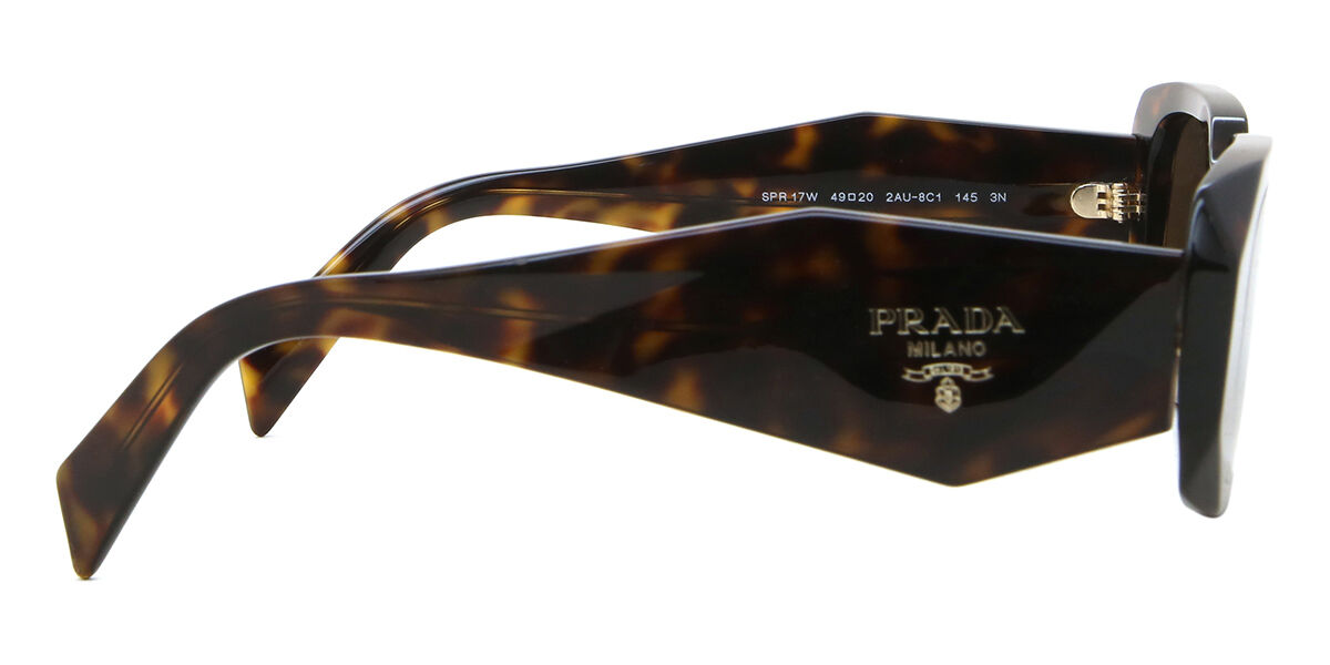 Prada PR 17WS Symbole 2AU8C1 Rectangle Tortoise Sunglasses