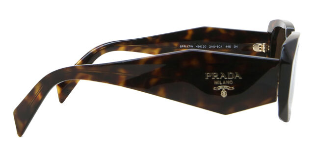 Prada PR 17WS Symbole 2AU8C1 Rectangle Tortoise Sunglasses 