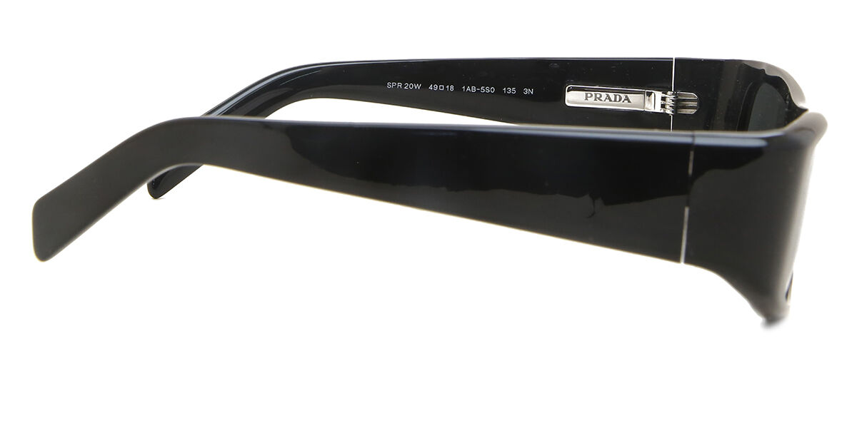 Prada PR 20WS 1AB5S0 Rectangle Black Sunglasses | SmartBuyGlasses US