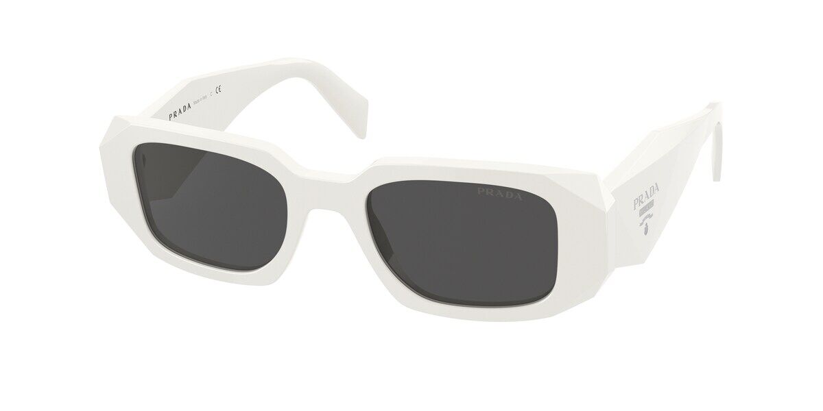 Prada PR 17WSF Symbole Asian Fit 1425S0 Rectangle Talcum White