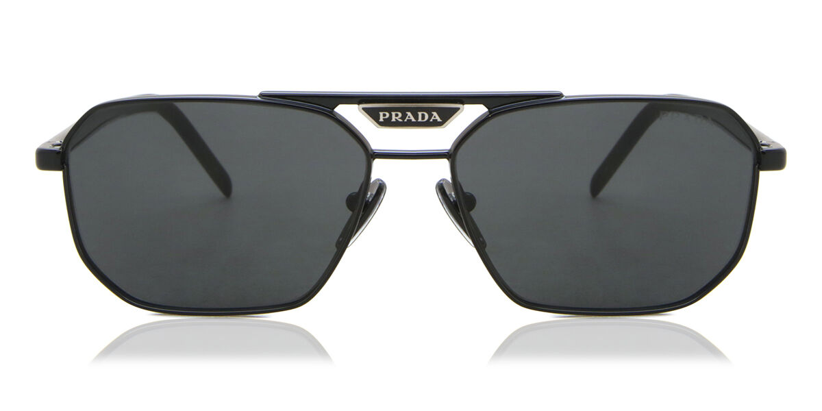 Prada PR 57XS 03A0B7 Pilot Transparent Orange Gunmetal Sunglasses