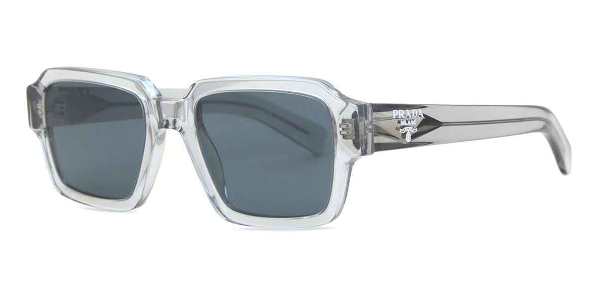 Prada PR 02ZS U430A9 Square Transparent Grey Sunglasses