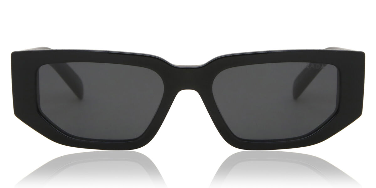 Prada PR 09ZS 1AB5S0 Rectangle Black Sunglasses | SmartBuyGlasses US