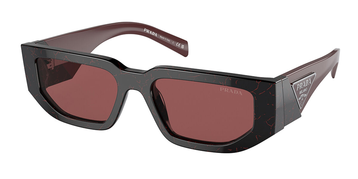 Prada PR 25YS 1AB5S0 Rectangle Black Sunglasses | SmartBuyGlasses US