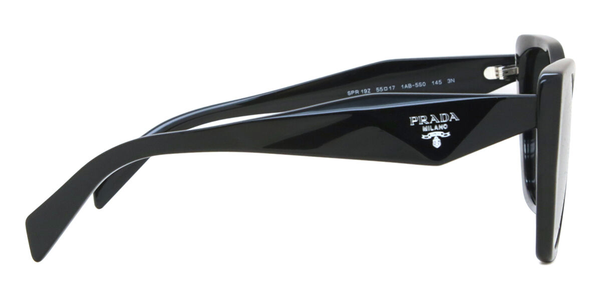 Prada PR 19ZS 1AB5S0 Cat Eye Black Sunglasses | SmartBuyGlasses US