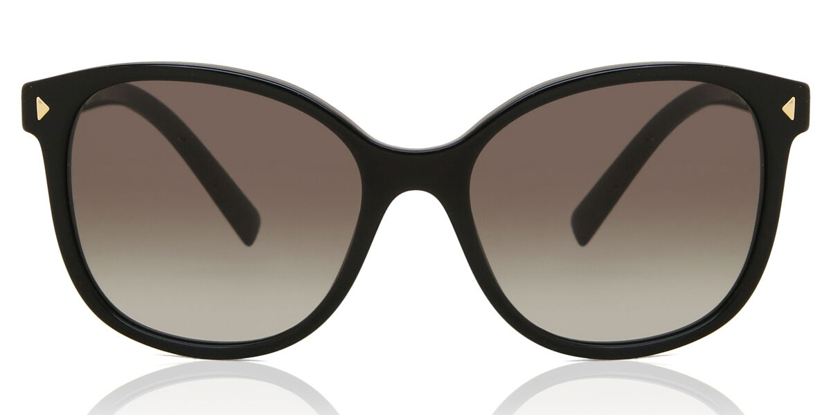 Prada PR 22ZSF Asian Fit 1AB0A7 サングラス Prada PR 22ZS 1AB0A7 Square Black Sunglasses | SmartBuyGlasses US