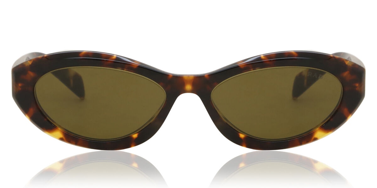 Prada PR 26ZS 14L09Z Oval Honey Tortoise Sunglasses