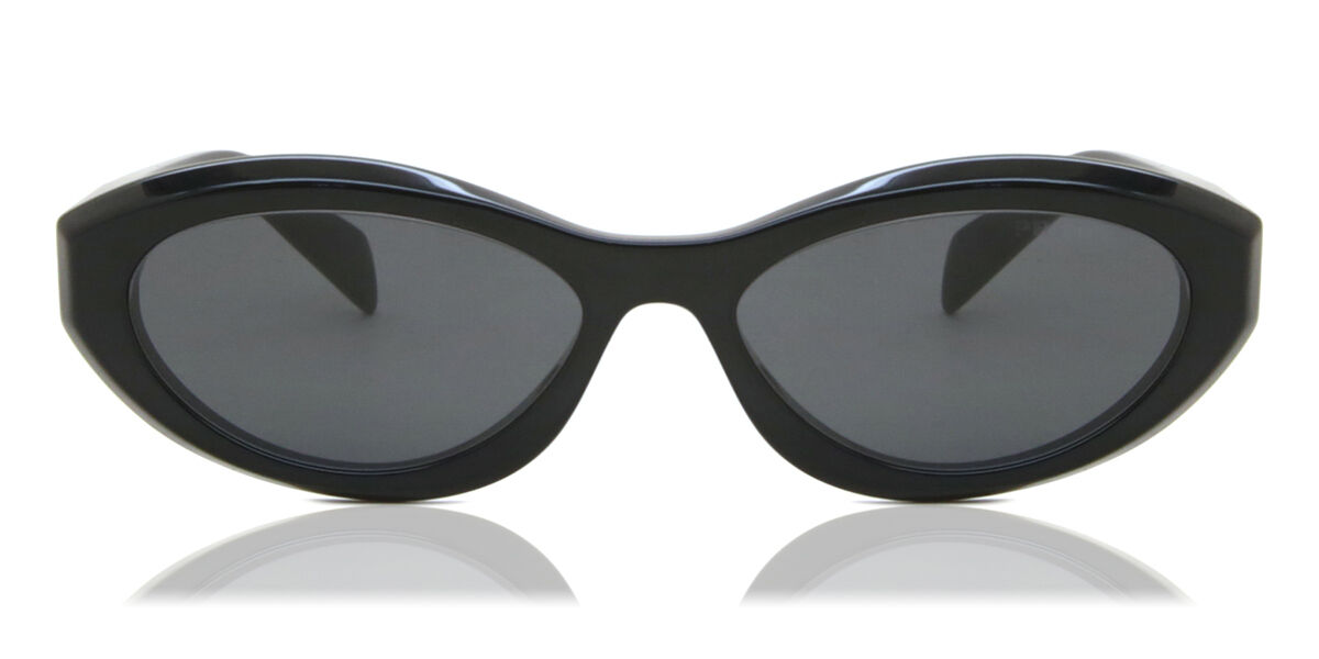 Prada PR 26ZS 16K08Z Oval Black Sunglasses | SmartBuyGlasses US