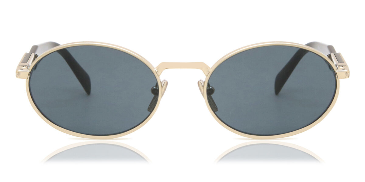 Prada PR 65ZS ZVN09T Oval Pale Gold Sunglasses | SmartBuyGlasses US