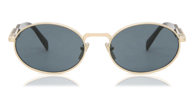 Prada PR 65ZS ZVN09T Oval Pale Gold Sunglasses  display picture 3