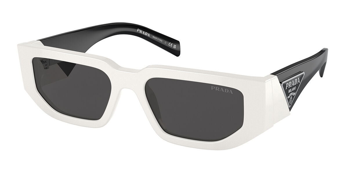 Prada PR 09ZSF Asian Fit 1AB5S0 Rectangle Black Sunglasses