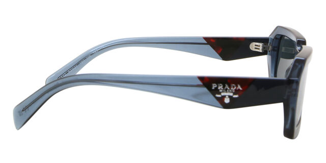 Prada PR A12S 19O70B Rectangle Transparent Blue Sunglasses  display picture 1
