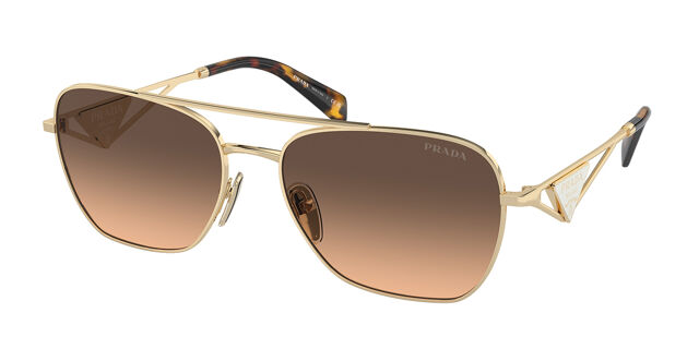Prada PR A50S ZVN50C Pilot Pale Gold Sunglasses  display picture 2