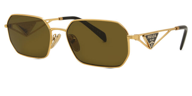 Prada PR A51S 15N01T Geometric Matte Gold Sunglasses  display picture 3