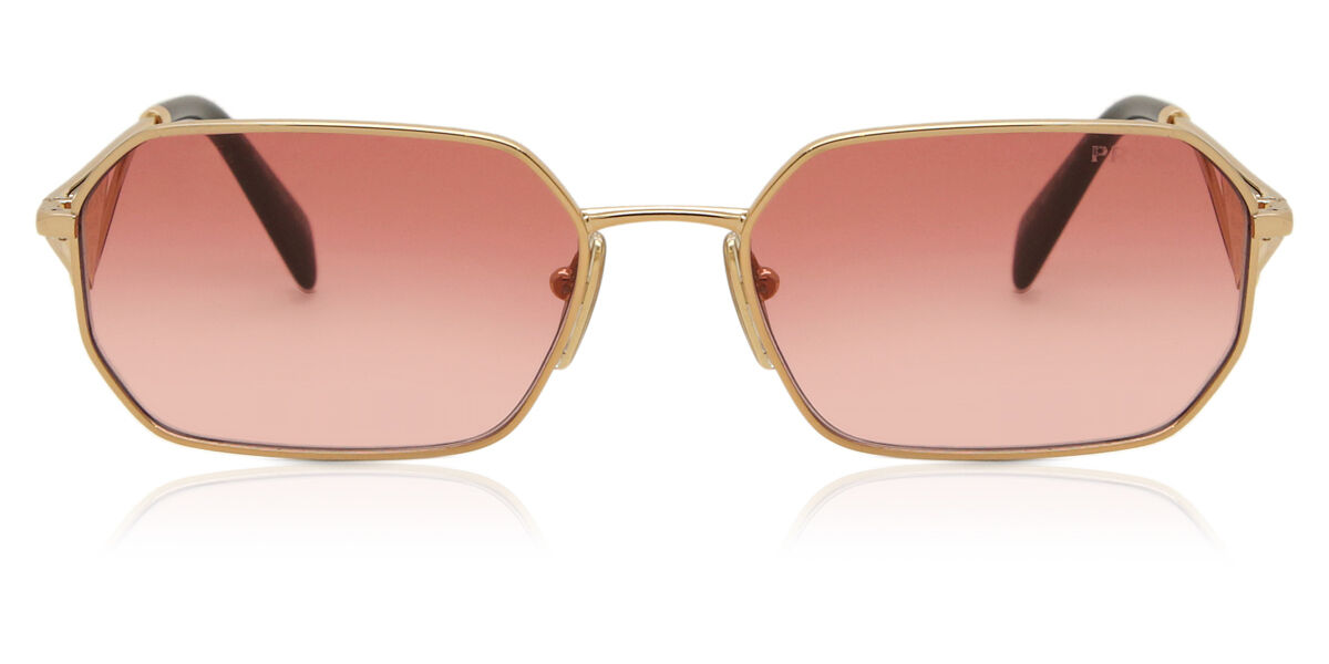 Prada PR A51S 5AK40C Geometric Gold Sunglasses | SmartBuyGlasses US