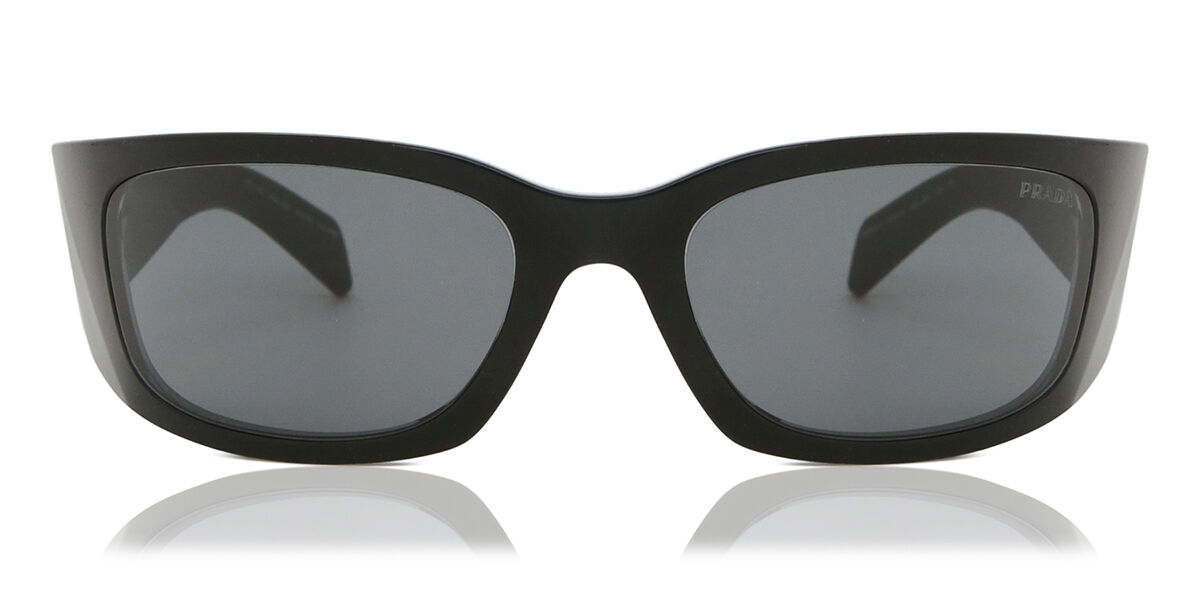 Prada PR A14S 1AB5S0 Wraparound Black Sunglasses | SmartBuyGlasses US