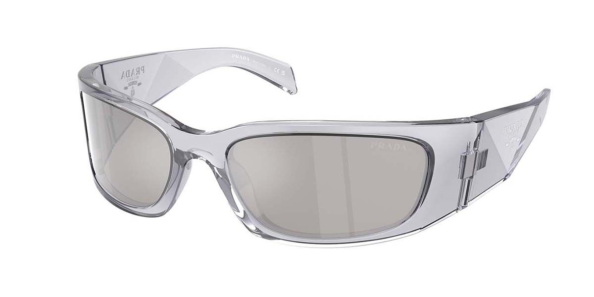 Prada PR A19S 1AB5S0 Wraparound Black Sunglasses | SmartBuyGlasses US