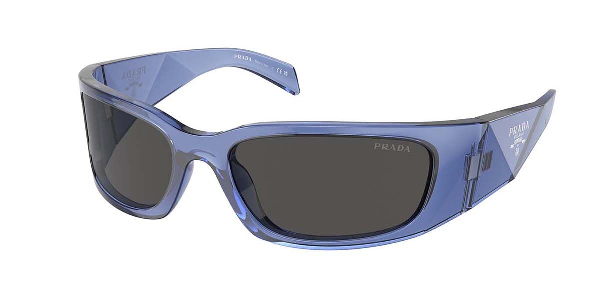 おはなまる　PRADA PR A19S 1AB5S0 サングラス Prada PR A19S 1AB5S0 Men's Sunglasses - Black Frame, Dark Grey