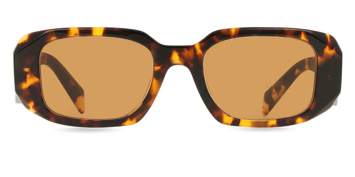 Prada PR 17WSF Asian Fit VAU2Z1 Rectangle Honey Tortoise