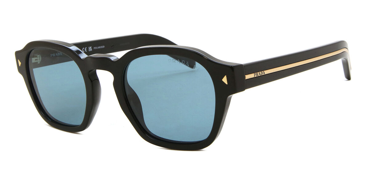 Prada PR A16S Polarized 16K04D Square Black Sunglasses