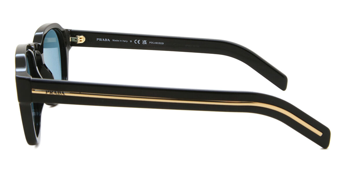 Prada PR A16S Polarized 16K04D Square Black Sunglasses