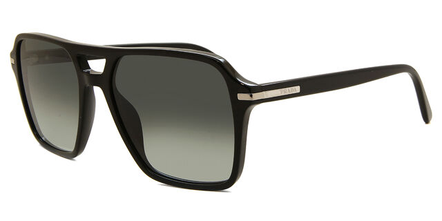 Prada PR20YS 1AB06T BRAND NEW Sunglasses Black Grey Unisex Pilot PR20YS_1AB06T_Prada_black_avia  main image 3