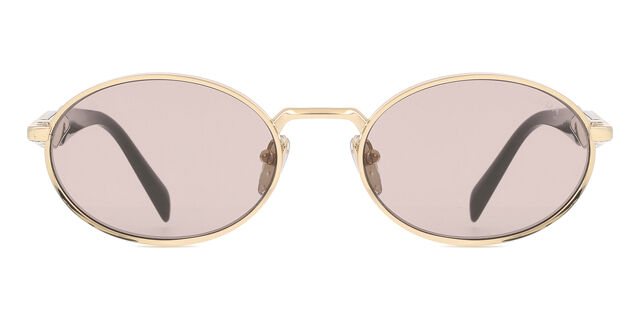 Prada PR65ZS ZVN20I Oval Sunglasses – Pale Gold\\Light Purple Brown PRADA PR 65ZS ZVN20I Pale Gold Light Purple Brown Lenses  main image 3