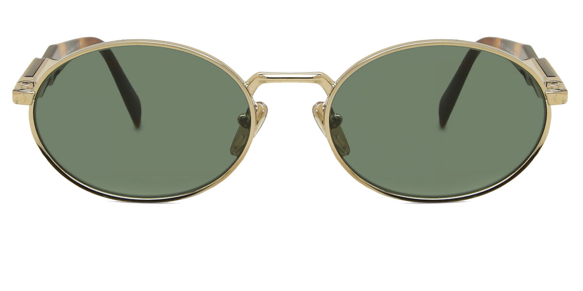 Prada PR 65ZS ZVN70L Oval Gold Sunglasses | SmartBuyGlasses US