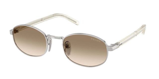 Prada PR B53S 1BC80K Oval Silver Sunglasses | SmartBuyGlasses US display picture 3