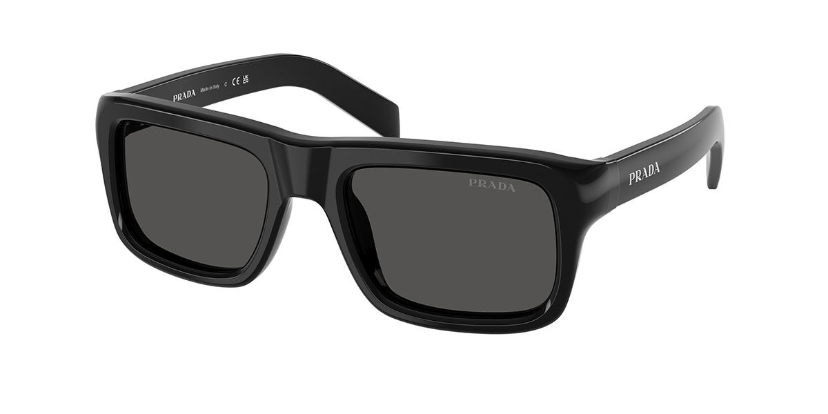 Prada PR 28ZSF Asian Fit 16K90A Square Black Sunglasses