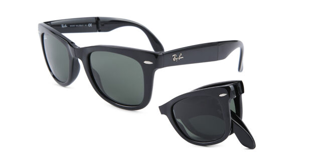 Ray-Ban RB4105 Wayfarer Folding 601 Square Black Sunglasses 