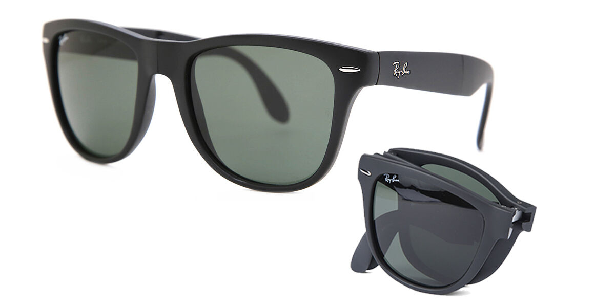Ray-Ban RB4105 Wayfarer Folding 601S Square Matte Black Sunglasses