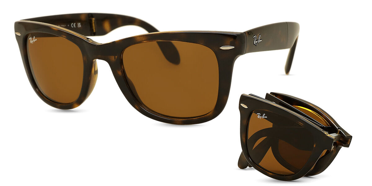 Ray-Ban RB4105 Wayfarer Folding 710 Square Light Havana Sunglasses
