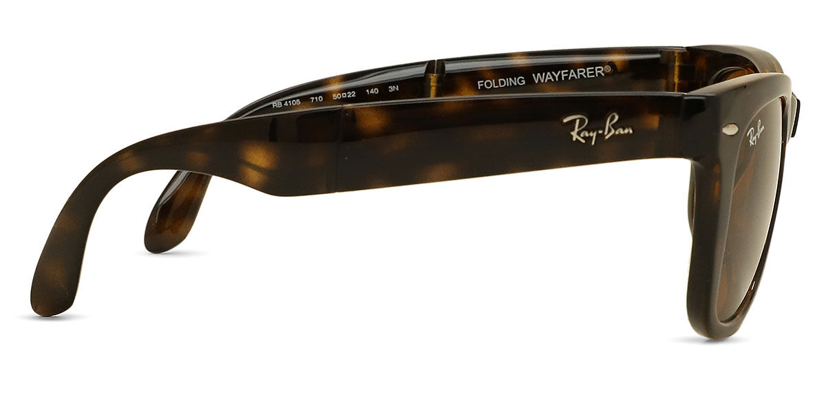 Ray-Ban RB4105 Wayfarer Folding 710 Square Light Havana Sunglasses