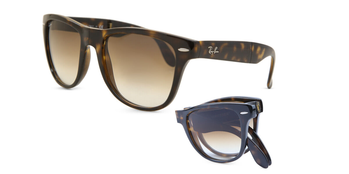 Ray-Ban RB4105 Wayfarer Folding 710/51 Square Light Havana