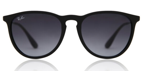 Ray-Ban RB4171 Erika 622/8G Oval Matte Rubber Black Sunglasses