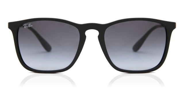 Ray-Ban RB4187 Chris 622/8G Square Rubber Black Sunglasses  display picture 1