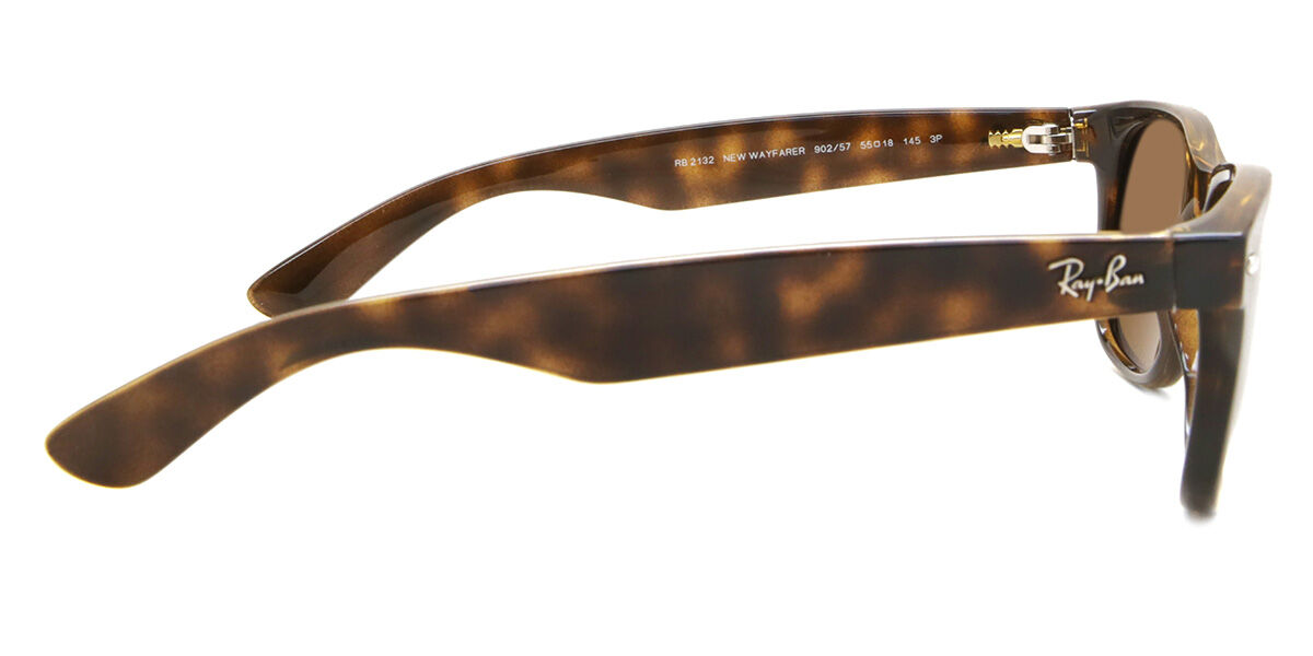 Ray-Ban RB2132 New Wayfarer Polarized 902/57 Square Tortoiseshell