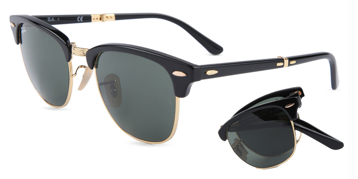 Ray-Ban RB2176 Clubmaster Folding 901 Browline Black Sunglasses