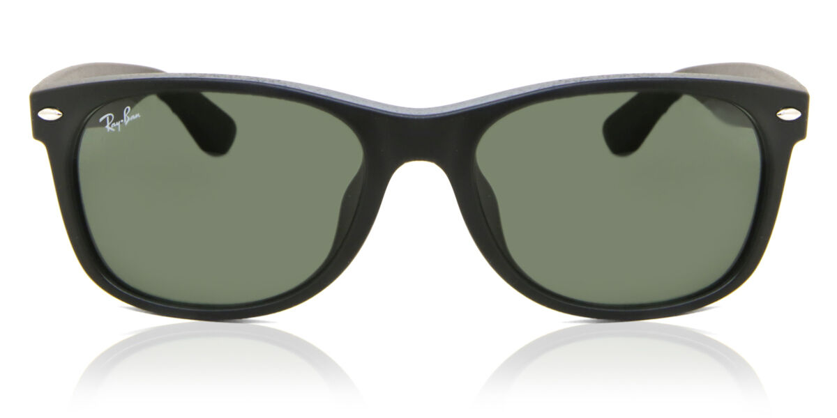 Ray-Ban RB2132F New Wayfarer Matte Asian Fit 622 Square Black