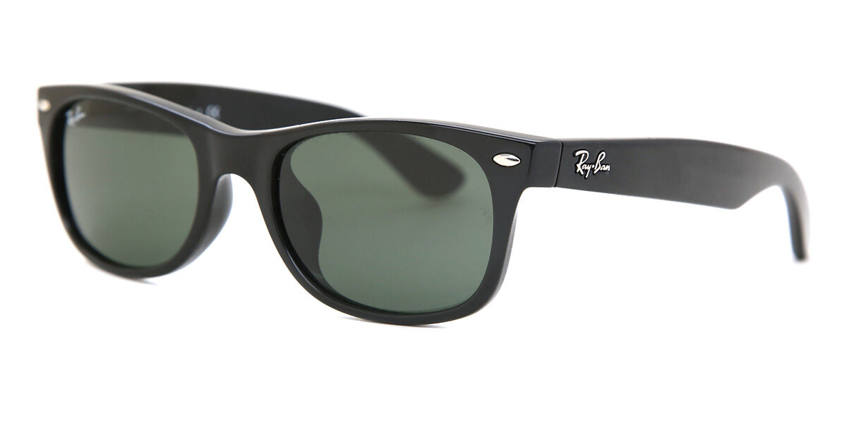 Ray-Ban RB2132F New Wayfarer Asian Fit 901 Square Black Sunglasses