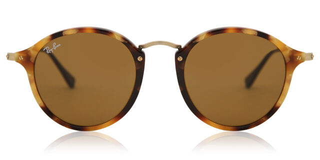 Ray-Ban RB2447 Round Fleck 1160 Round Spotted Brown Havana  display picture 3
