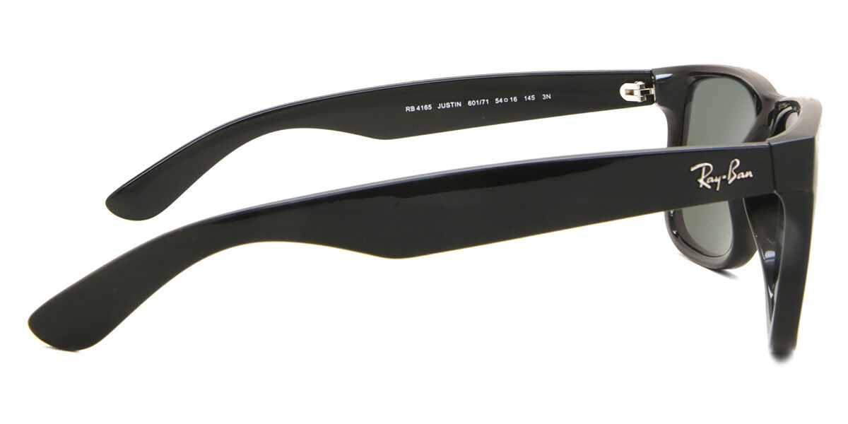Ray-Ban RB4165 Justin 601/71 Square Glossy Black Sunglasses