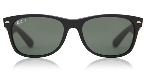 Ray-Ban RB2132 New Wayfarer Polarized 622/58 Square Rubber Black