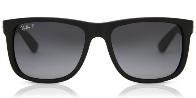 Ray-Ban RB4165 Justin Polarized 622/T3 Square Black Rubber  display picture 1