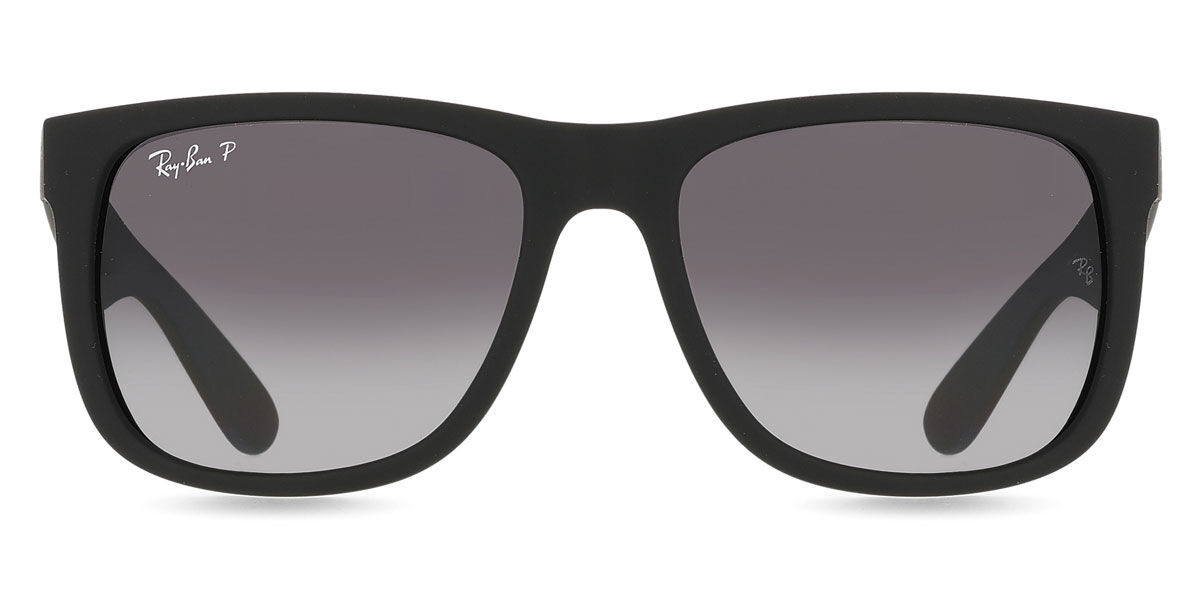 Ray-Ban RB4165 Justin Polarized 622/T3 Square Black Rubber