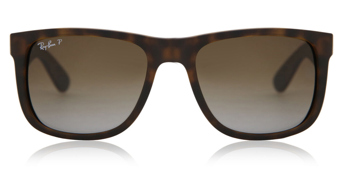 Ray-Ban RB4165 Justin Polarized 865/T5 Square Havana Rubber